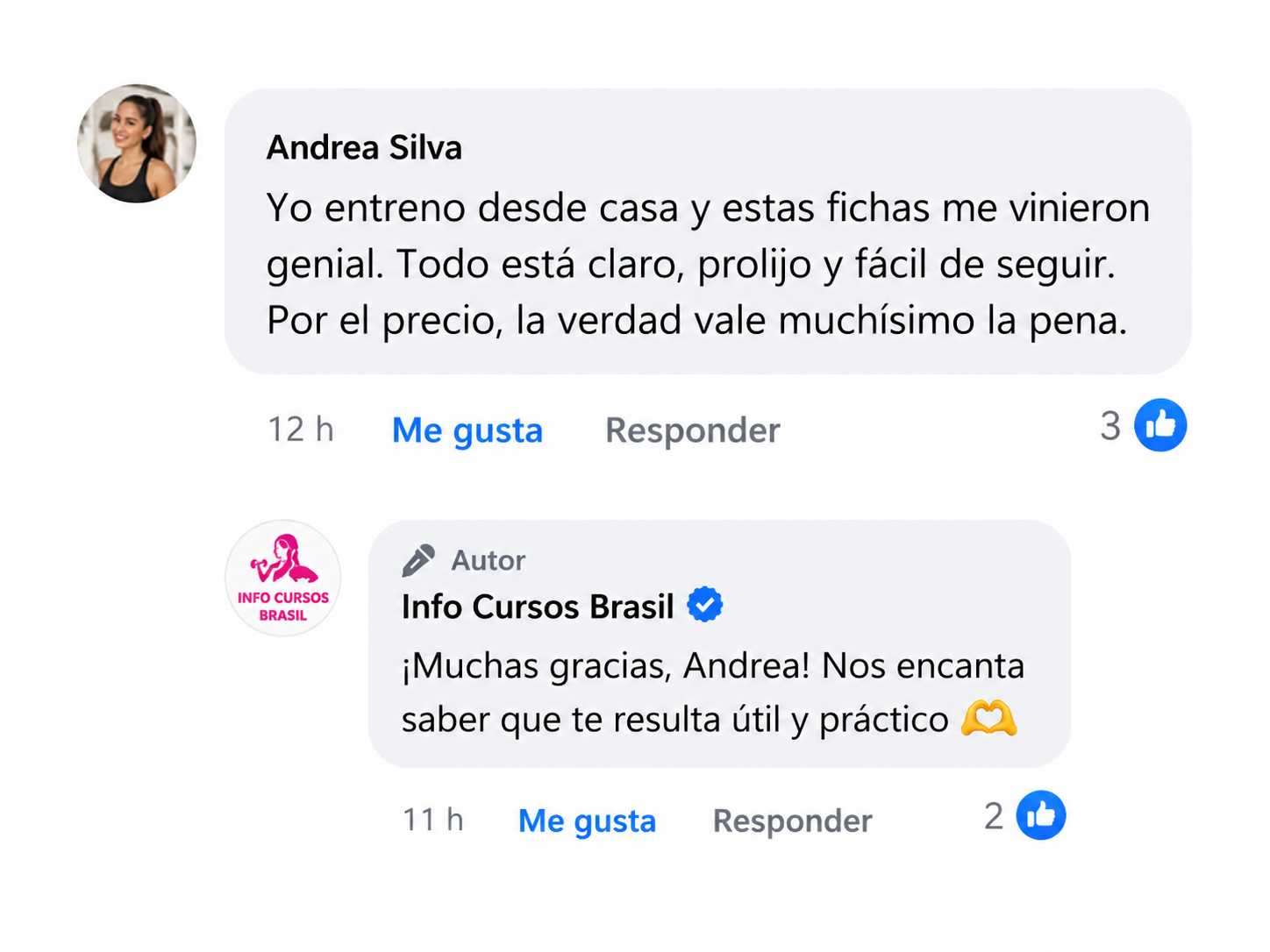 Comentario visual de Andrea sobre el material